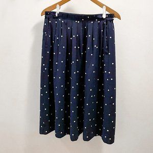 J. Crew Polka Dot Skirt (Navy)